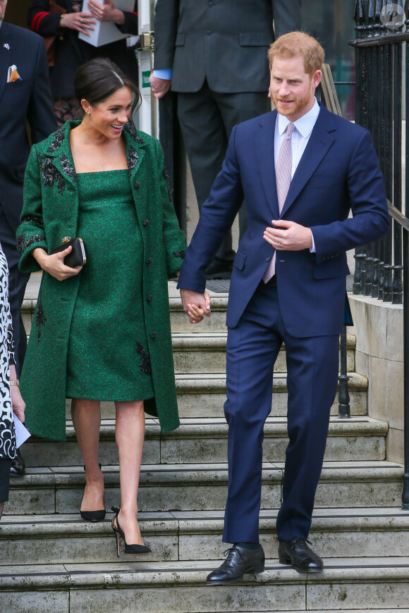 Meghan Markle, duchesse de Sussex, et le prince Harry, duc de Sussex, à la Canada House après une cérémonie pour la Journée du Commonwealth à Londres le 11 mars 2019.
