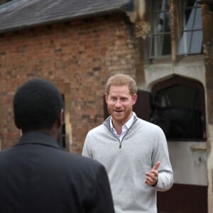 Le prince Harry, duc de Sussex, annonce à la presse le 6 mai 2019 à Windsor la naissance de son fils, son premier enfant avec Meghan Markle, venu au monde à 5h26 le même jour.