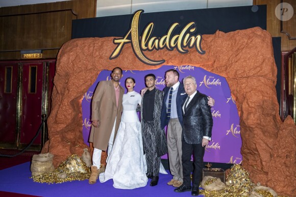Will Smith, Naomi Scott, Mena Massoud, Guy Ritchie, Alan Menken - Avant-première Parisienne du film "Aladdin" au Grand Rex à Paris le 8 mai 2019. © Olivier Borde/Bestimage