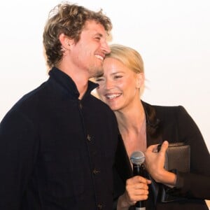 Exclusif - Virginie Efira et Niels Schneider lors de la présentation du film "Un amour impossible" lors de la 33ème edition du festival du film francophone à Namur en Belgique le 29 septembre 2018.