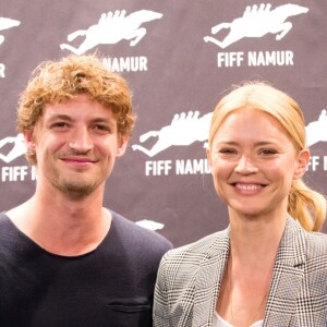 Niels Schneider et Virginie Efira - Photocall de la 33ème édition du festival du film francophone à Namur en Belgique le 29 septembre 2018.