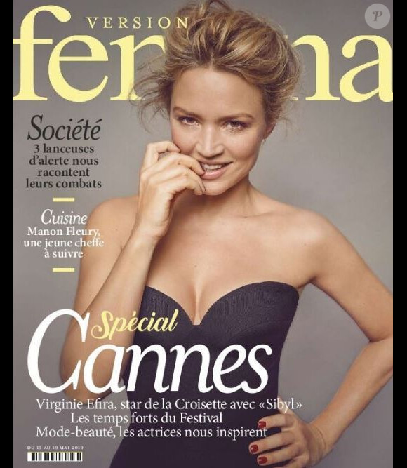 Virginie Efira en couverture de "Version Femina", numéro du 12 mai 2019.