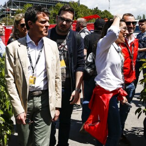 Manuel Valls et sa compagne Susana Gallardo au Grand Prix d'Espagne sur le circuit de Barcelone-Catalogne à Barcelone, Espagne, le 12 mai 2019.