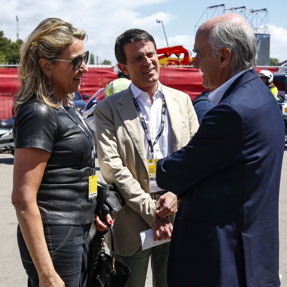 Manuel Valls et sa compagne Susana Gallardo au Grand Prix d'Espagne sur le circuit de Barcelone-Catalogne à Barcelone, Espagne, le 12 mai 2019.