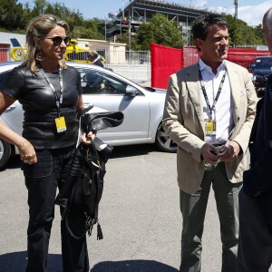 Manuel Valls et sa compagne Susana Gallardo au Grand Prix d'Espagne sur le circuit de Barcelone-Catalogne à Barcelone, Espagne, le 12 mai 2019.