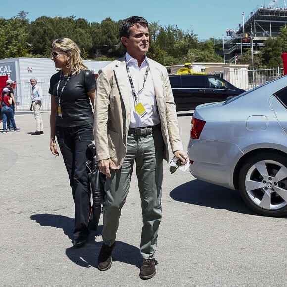 Manuel Valls et sa compagne Susana Gallardo au Grand Prix d'Espagne sur le circuit de Barcelone-Catalogne à Barcelone, Espagne, le 12 mai 2019.