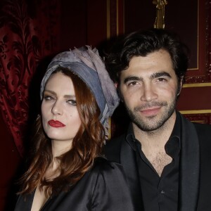 Elodie Frégé et son compagnon Gian Marco Tavani - Lancement du magazine 7000 Art Company à l'hôtel intercontinental à Paris le 7 mars 2019. © Marc Ausset-Lacroix/Bestimage