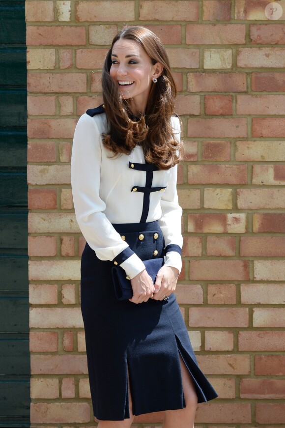 Catherine Kate Middleton, la duchesse de Cambridge visite le parc de Bletchley, à Bletchley le 18 juin 2014.