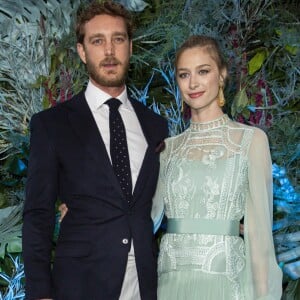 Beatrice Borromeo et Pierre Casiraghi lors du défilé de présentation de la collection Croisière 2020 d'Alberta Ferretti le 18 mai 2019 au Yacht Club de Monaco.