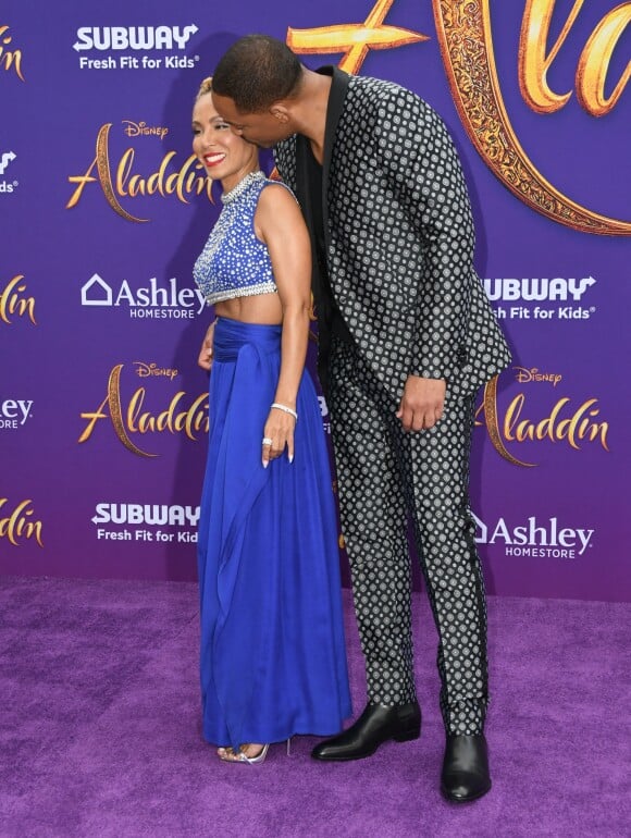 Jada Pinkett et Will Smith lors de l'avant-première du film Aladdin à Los Angeles le 21 mai 2019