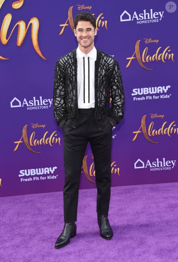 Darren Criss lors de l'avant-première du film Aladdin à Los Angeles le 21 mai 2019