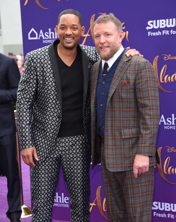Will Smith et Guy Ritchie lors de l'avant-première du film Aladdin à Los Angeles le 21 mai 2019