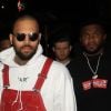 Chris Brown en salopette rouge - People au lancement de la collection boohoo.com au Dream Hollywood à Los Angeles le 21 mars 2018