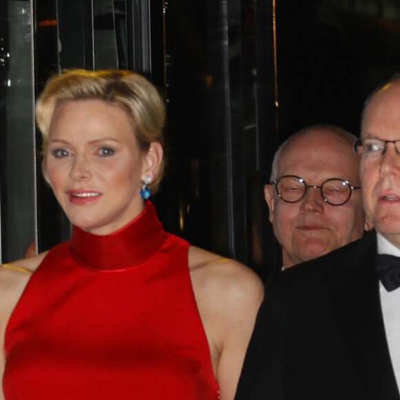 Le prince Albert II de Monaco, la princesse Charlene, - Soirée de Gala du 77ème Grand Prix de Formule 1 à Monaco le 26 mai 2019. © Claudia Albuquerque/Bestimage