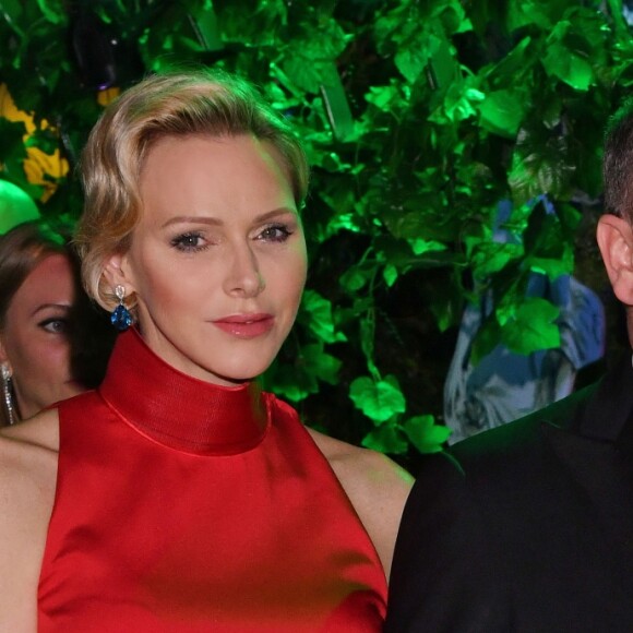 Le prince Albert II de Monaco et la princesse Charlene de Monaco - Soirée de Gala du 77ème Grand Prix de Formule 1 à Monaco le 26 mai 2019. © Bruno Bebert/Bestimage