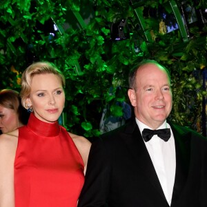 Le prince Albert II de Monaco et la princesse Charlene de Monaco - Soirée de Gala du 77ème Grand Prix de Formule 1 à Monaco le 26 mai 2019. © Bruno Bebert/Bestimage