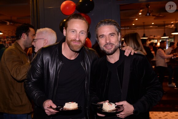 Exclusif - Franck Delay, Anthony Dupray lors de la soirée du 10ème anniversaire du restaurant Schwartz's Deli au 7 Avenue d'Eylau dans le 16ème arrondissement de Paris le 27 mai 2019. © Rachid Bellak/Bestimage