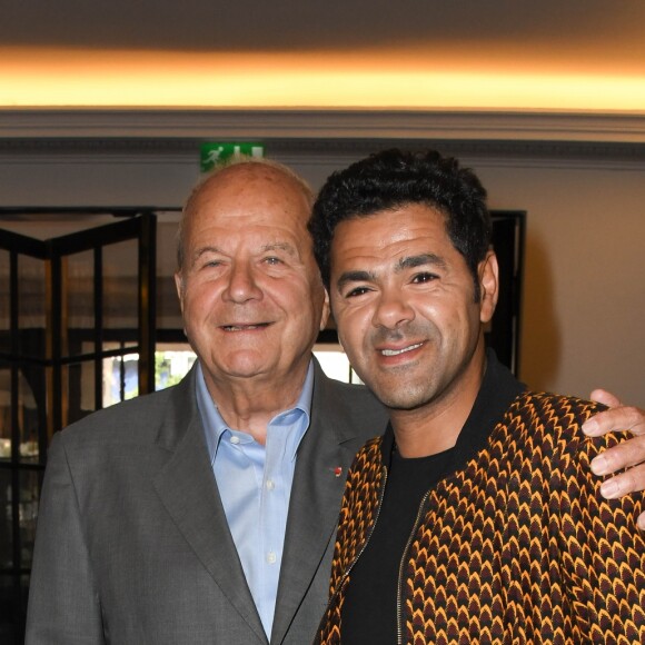 Marc Ladreit de Lacharrière et Jamel Debbouze - Finale du 9e Trophée d'Impro Culture & Diversité, au Théâtre de la Madeleine Paris le 27 mai 2019. © Coadic Guirec / Bestimage