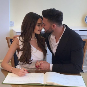 Nabilla et Thomas Vergara, le jour de leur mariage à Londres le 7 mai 2019.