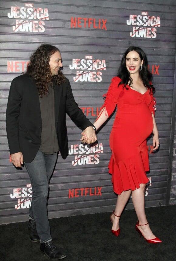 Krysten Ritter enceinte et son compagnon Adam Granduciel à l'avant-première de la saison 3 de "Jessica Jones" à The Arclight dans le quartier de Hollywood à Los Angeles, le 28 mai 2019.