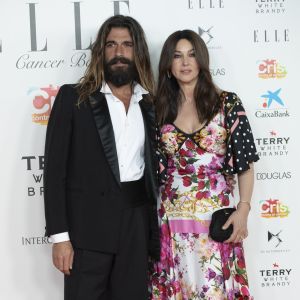 Monica Bellucci et son compagnon Nicolas Lefebvre au gala de charité du magazine "Elle" Espagne pour collecter des fonds pour la fondation de luttre contre le cancer CRIS à l'hôtel Intercontinental à Madrid, le 30 mai 2019.