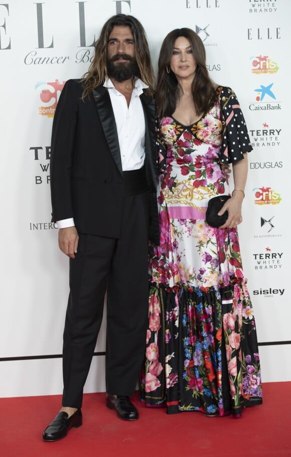 Monica Bellucci et son compagnon Nicolas Lefebvre au gala de charité du magazine "Elle" Espagne pour collecter des fonds pour la fondation de luttre contre le cancer CRIS à l'hôtel Intercontinental à Madrid, le 30 mai 2019.