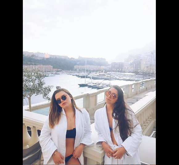 Camille Gottlieb et son amie Laura en détente aux Thermes marins de Monte-Carlo le 23 février 2019