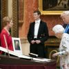 Donald Trump avec la reine Elizabeth II dans la Picture Gallery au palais de Buckingham à Londres le 3 juin 2019