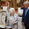 Donald Trump avec la reine Elizabeth II dans la Picture Gallery au palais de Buckingham à Londres le 3 juin 2019