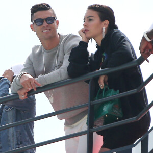 Cristiano Ronaldo avec sa compagne Georgina Rodriguez et son fils Cristiano Jr. lors des qualifications du Grand Prix de Formule 1 de Monaco 2019, le 23 mai 2019. © Cyril Dodergny/Nice-Matin/Bestimage