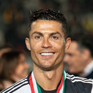 Cristiano Ronaldo - C. Ronaldo fête en famille le titre de champion d'Italie avec son équipe la Juventus de Turin à Turin le 19 Mai 2019.
