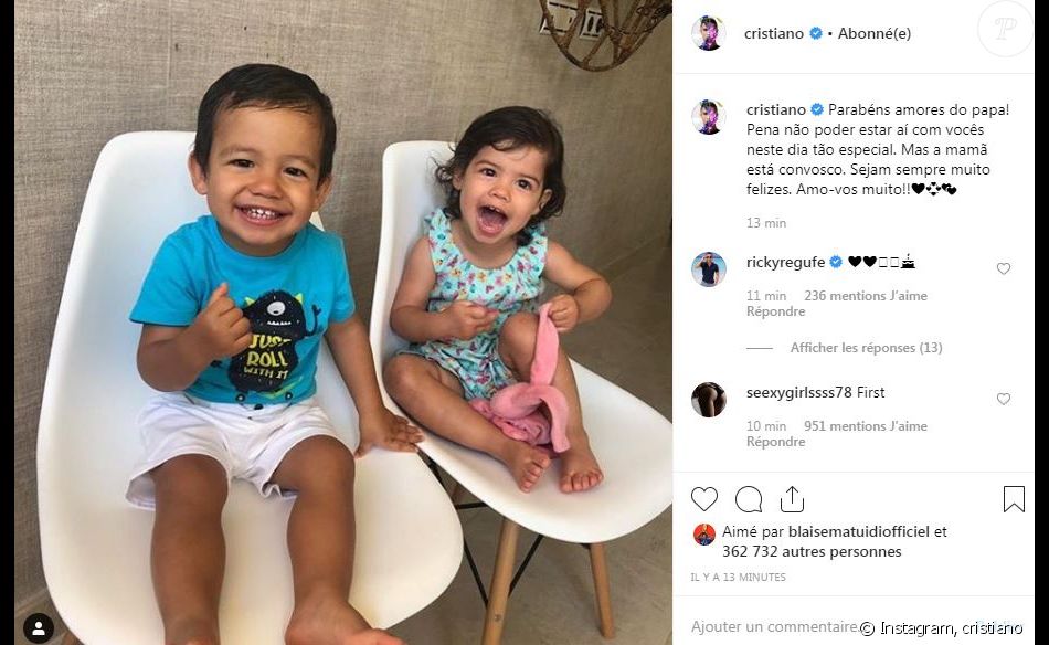 Cristiano Ronalodo Souhaite Un Joyeux Anniversaire A Ses Jumeaux Eva Et Mateo Qui Fetent Leurs Deux Ans Le 5 Juin 19 Purepeople