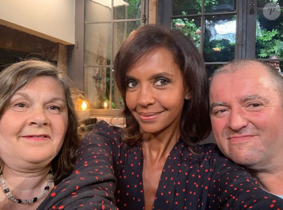 Karine Le Marchand entourée de Jean-Marc et François de "L'amour est dans le pré" saison 12 (M6), le 4 juin 2019 sur Instagram.