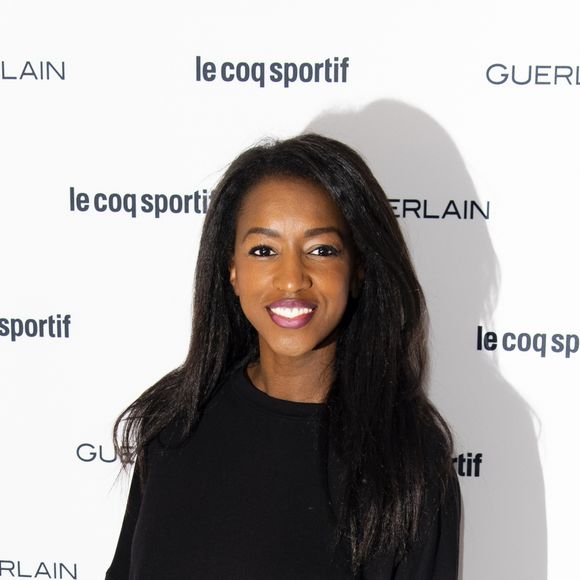 Hapsatou Sy - Guerlain et le coq sportif au lancement de leur seconde collaboration à la boutique Guerlain des Champs-Elysées à Paris le 23 octobre 2018. © Pierre Perusseau/Bestimage