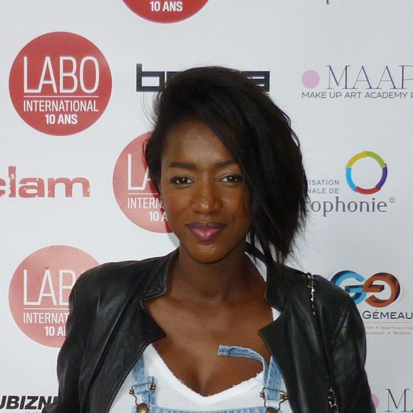 Hapsatou Sy (enceinte) - Photocall " 10 ans Labo International - Afro Fashion Remix " à Paris Salon multi-ethnique"LE LABO INTERNATIONAL" qui a eu lieu le 11 et 12 juin 2016 à l'espace des Blancs Manteaux dans le Marais.