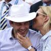 Elodie Gossuin et son mari Bertrand Lacherie dans les tribunes lors des internationaux de tennis de Roland-Garros à Paris, France, le 4 juin 2019. © Jean-Baptiste Autissier/Panoramic/Bestimage