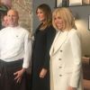 Brigitte Macron et Melania Trump ont déjeunéau restaurant étoilé A Contre SENS à Caen le 6 juin 2019.