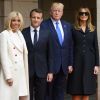 Melania Trump, la première dame Brigitte Macron - 75ème anniversaire du débarquement - Entretien entre le président Donald Trump et le président Emmanuel Macron à la préfecture de Caen le 6 juin 2019. © Eliot Blondet / pool / Bestimage