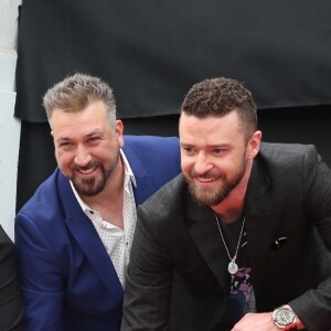 Joey Fatone, Justin Timberlake - Les membres du groupe NSYNC reçoivent leur étoile sur le Walk of Fame à Hollywood le 30 avril 2018.