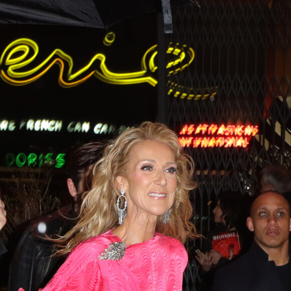 Céline Dion et Pepe Munoz se sont rendus au Moulin Rouge pour applaudir Nora une de leurs amies qui dansait pour la dernière fois sur la scène du célèbre cabaret à Paris le 24 janvier 2019.
