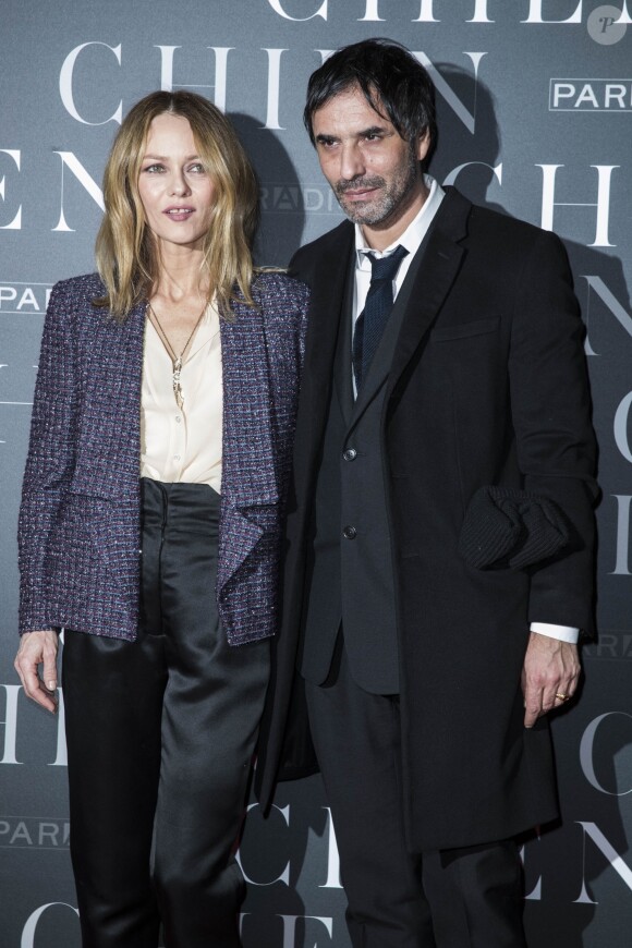 Vanessa Paradis et son compagnon Samuel Benchetrit (réalisateur) - Avant-première du film "Chien" au cinéma MK2 Bibliothèque à Paris, France, le 5 mars 2018. © Olivier Borde/Bestimage