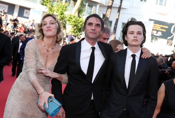 Valeria Bruni-Tedeschi, Samuel Benchetrit, son fils Jules Benchetrit - Montée des marches du film "Carol" lors du 68e Festival International du Film de Cannes, à Cannes le 17 mai 2015.