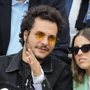 Amir Haddad et son épouse Lital -dans les tribunes des internationaux de France de tennis de Roland-Garros à Paris, France, le 9 juin 2019. © Jacovides-Moreau/Bestimage