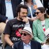 Amir Haddad et son épouse Lital -dans les tribunes des internationaux de France de tennis de Roland-Garros à Paris, France, le 9 juin 2019. © Jacovides-Moreau/Bestimage