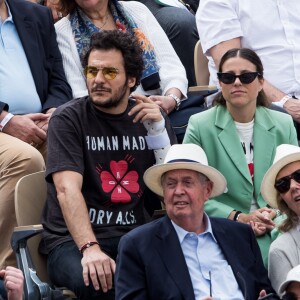 Amir Haddad et son épouse Lital -dans les tribunes des internationaux de France de tennis de Roland-Garros à Paris, France, le 9 juin 2019. © Jacovides-Moreau/Bestimage