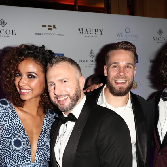 Exclusif - Flora Coquerel (Miss France 2014), Thierry Martino (Global Gift "We Believe in People" Award), Jimmy Jurcenoks et Anthony Colette à l'after-party de la 10ème édition du "Global Gift Gala" à l'hôtel Four Seasons George V à Paris, le 3 juin 2019. © Cyril Moreau/Global Gift Foundation/Bestimage