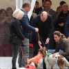 Kate Middleton, duchesse de Cambridge, et le prince William ont retrouvé le couple Irving, qu'ils avaient rencontré un mois plus tôt à Buckingham, et leurs chiens Max, Paddly et... "Prince Harry" lors de leur visite à Keswick dans le comté de Cumbria dans le nord de l'Angleterre, le 11 juin 2019.