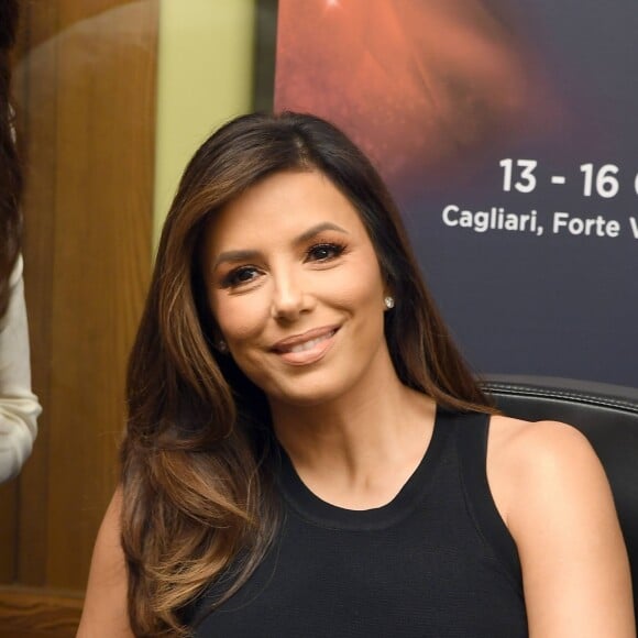 Eva Longoria lors de la conférence de présentation du festival du film de Sardaigne à Cagliari le 13 juin 2019.