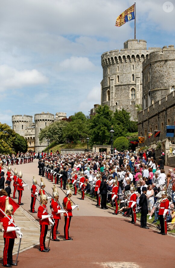 Image, le 17 juin 2019 au château de Windsor, des cérémonies de l'ordre de la Jarretière, qui compte le roi Felipe VI d'Espagne et le roi Willem-Alexander des Pays-Bas comme nouveaux chevaliers "étrangers" (surnuméraires).