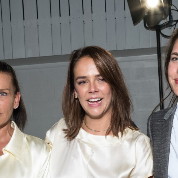 La princesse Stéphanie de Monaco, Pauline Ducruet, Charlotte Casiraghi-Rassam - Défilé Alter Designs mode homme printemps-été 2020, le premier défilé de Pauline Ducruet dans le cadre de la Fashion Week de Paris à la Cartonnerie à Paris le 18 juin 2019. © Cyril Moreau/Bestimage